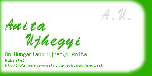 anita ujhegyi business card